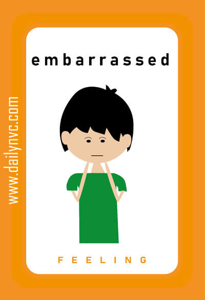 Embarrassed - Feelings Cards - Daily NVC - www.dailynvc.com